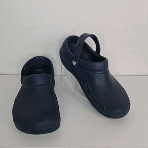 Crocs At Work Bistro Navy Blue Comfort Slip-Resistant Clogs Mens Size 6 Wmn 8